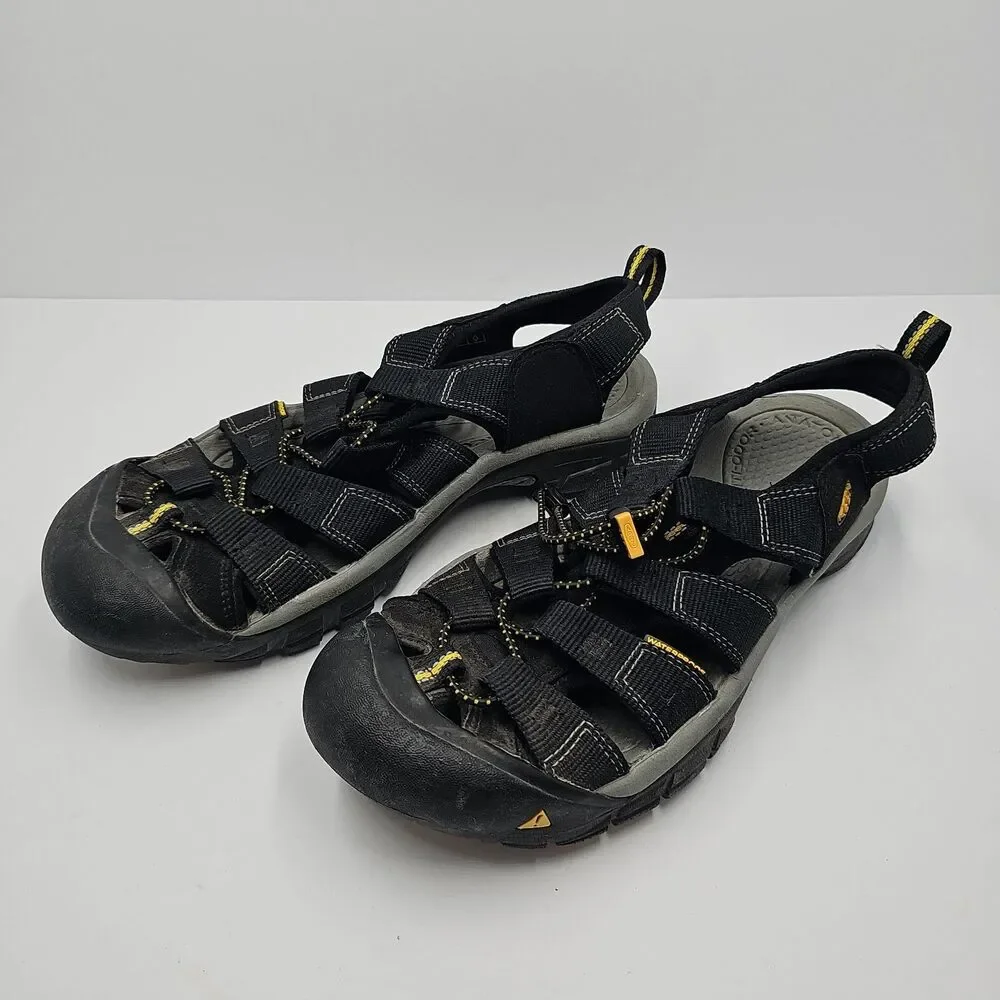 Keen Mens Newport H2 Rugged Waterproof Hiking Sandals Black Size 10
